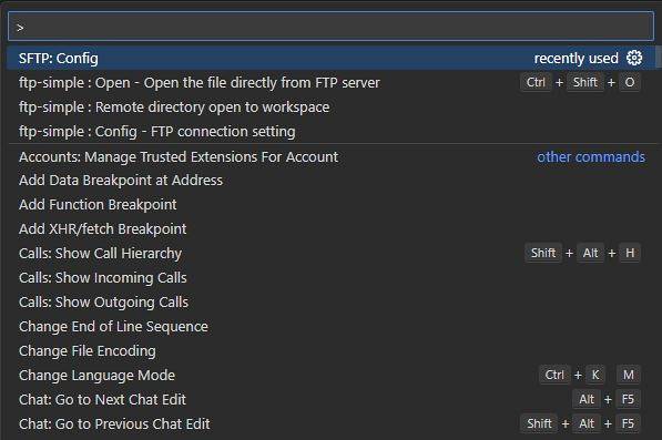 VScode SFTP Config 파일 설정