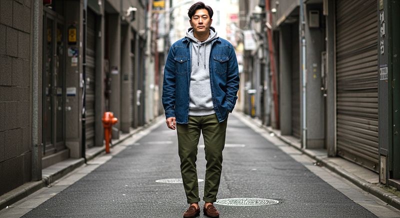 남성 데님셔츠 코디