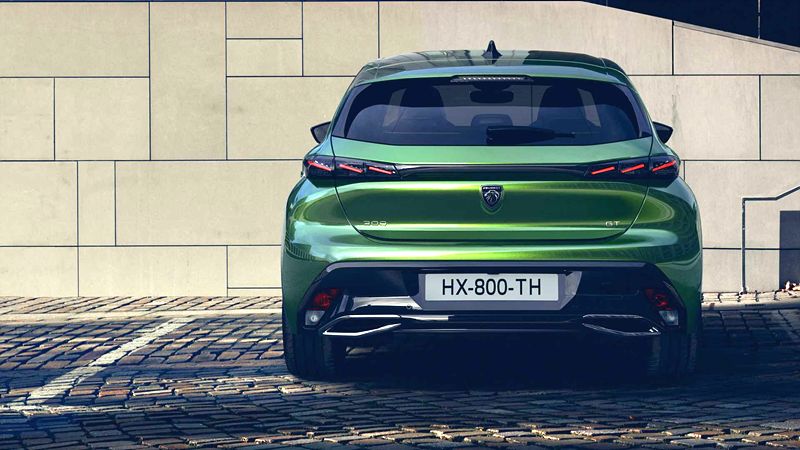 신형 푸조 308 후면 디자인