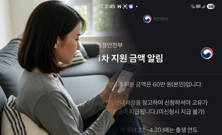 고유가 피해지원금 대상 확인