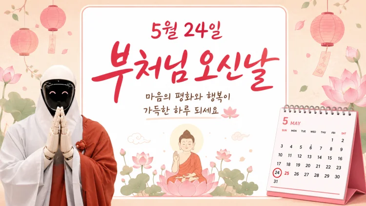 부처님 오신날 | 봉축 표어와 대체 공휴일 연등행사 로봇스님 가…