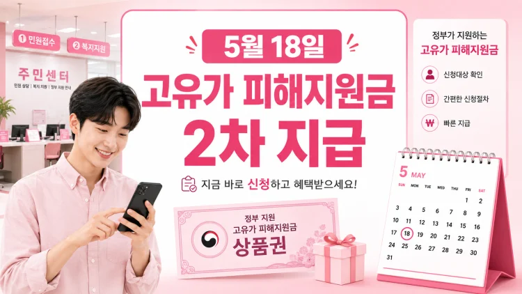 고유가 피해지원금 2차 지급 소득하위 70% 대상자 신청방법