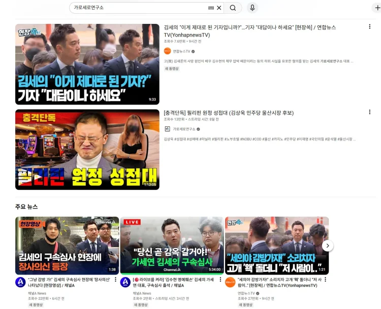 가로세로연구소 유튜브채널