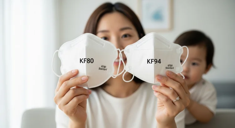 유아 마스크 종류 비교, KF80·KF94 차이와 착용 기준