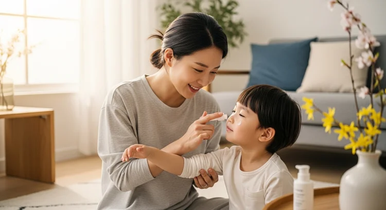 환절기 아이 피부 뒤집어질 때 대처법, 보습 루틴 완벽 정리