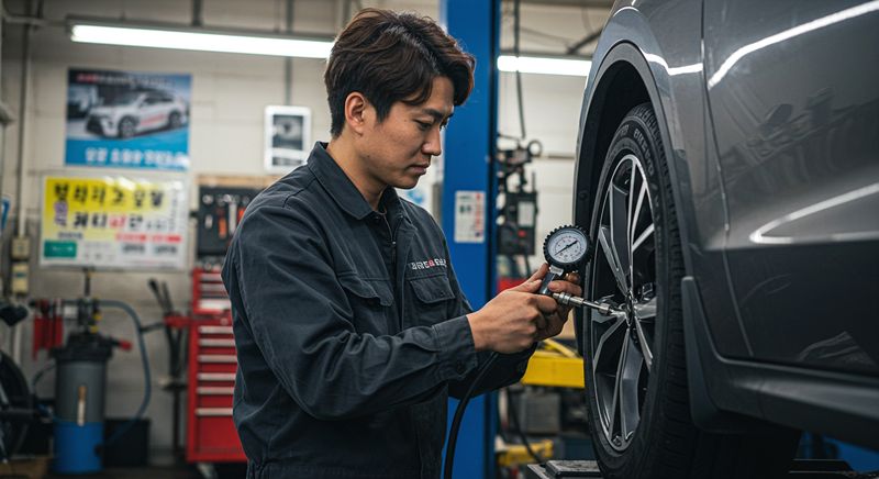 타이어 공기압 적정 범위 점검과 TPMS 경고등 해제법