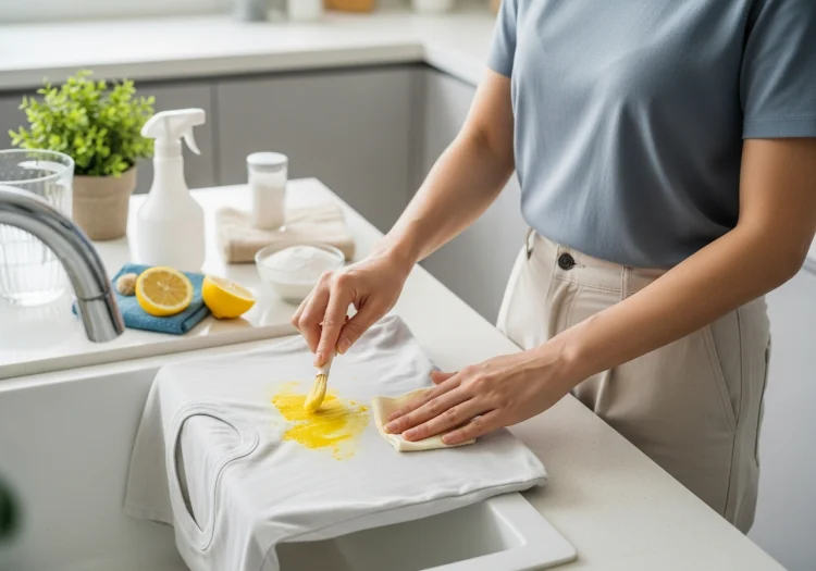 카레 얼룩 지우는법, 노란 얼룩 지우는 꿀팁